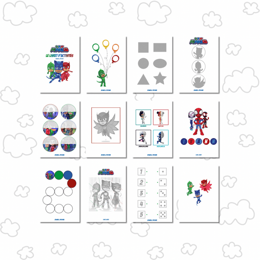 {{ product.title }} – livret d’activités enfants 2 à 4 ans en version physique ou PDF | Bluey, Spidey, Pyjamasques, Je découvre l’été – jeux éducatifs à imprimer