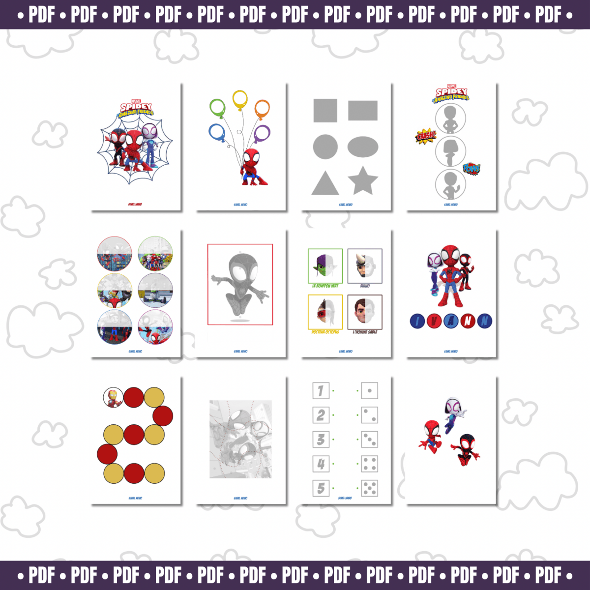 {{ product.title }} – livret d’activités enfants 2 à 4 ans en version physique ou PDF | Bluey, Spidey, Pyjamasques, Je découvre l’été – jeux éducatifs à imprimer